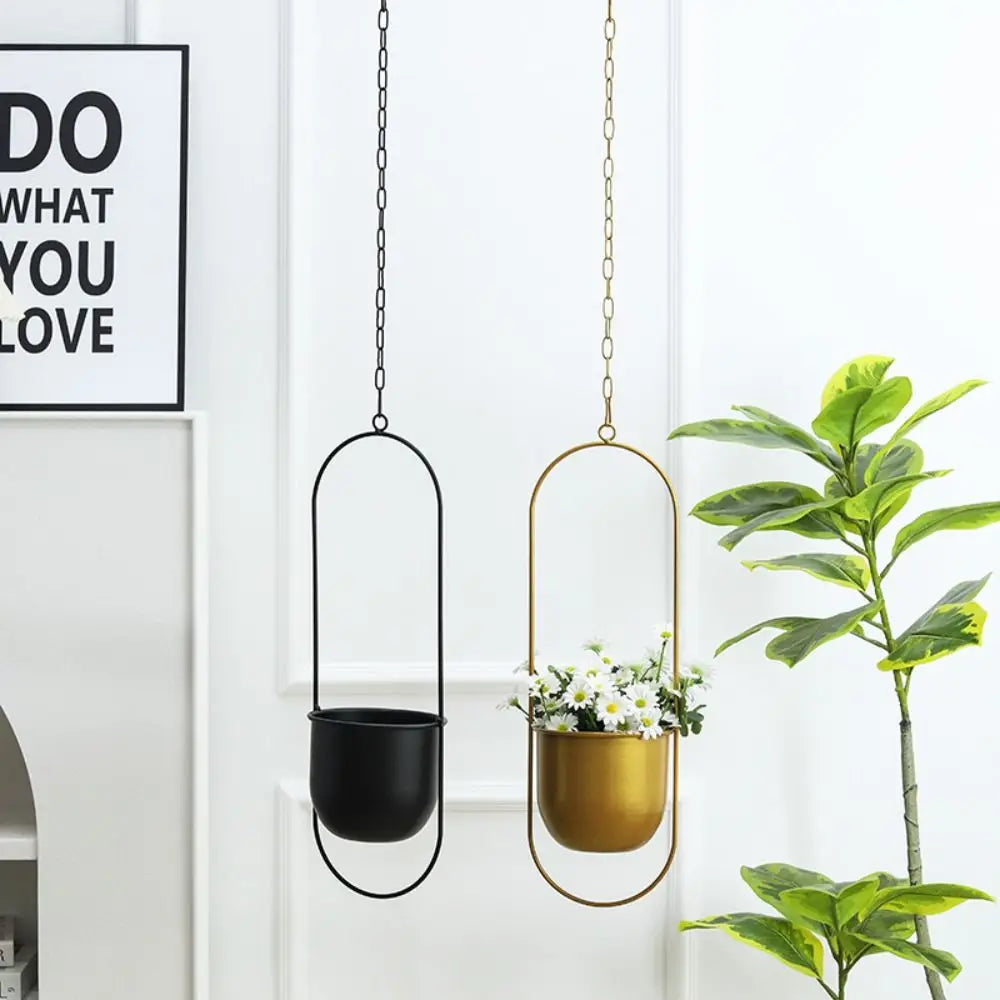 Iron Hanging Flower Pot Basket with Hook – Home Decor Hanging Planter Richie's
