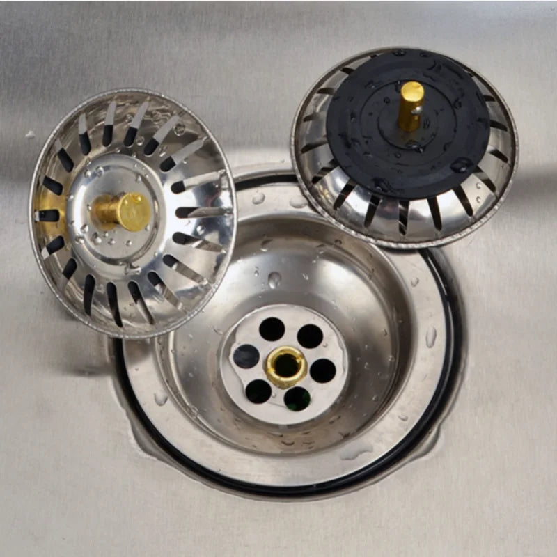 Stainless Steel Sink Strainer Drain Filter & Stopper Sink Drain Strainer Richie's Default Title