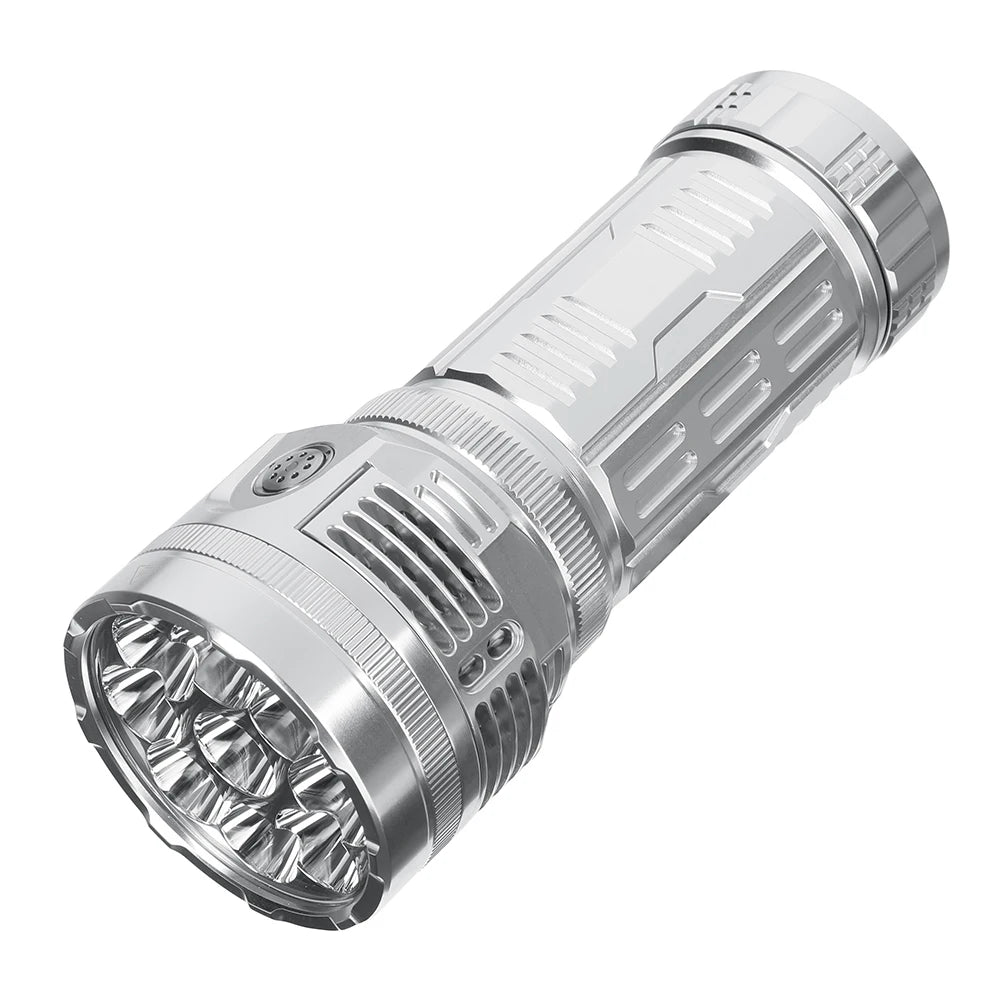 Astrolux MF09 26000LM LED Flashlight 600M Range + Cooling Fan High-Lumen LED Flashlight Richie's Sliver