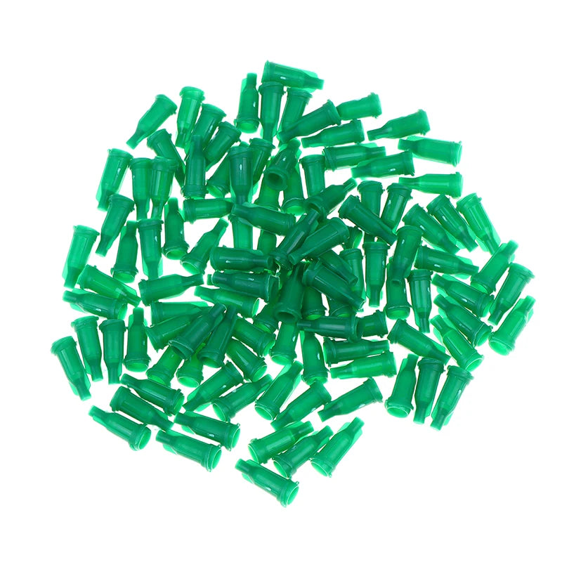 100pcs Syringe Tip Caps Spiral Lock Plugs for DIY Liquid Transfer Syringe Tip Caps Richie's 100Pcs Green