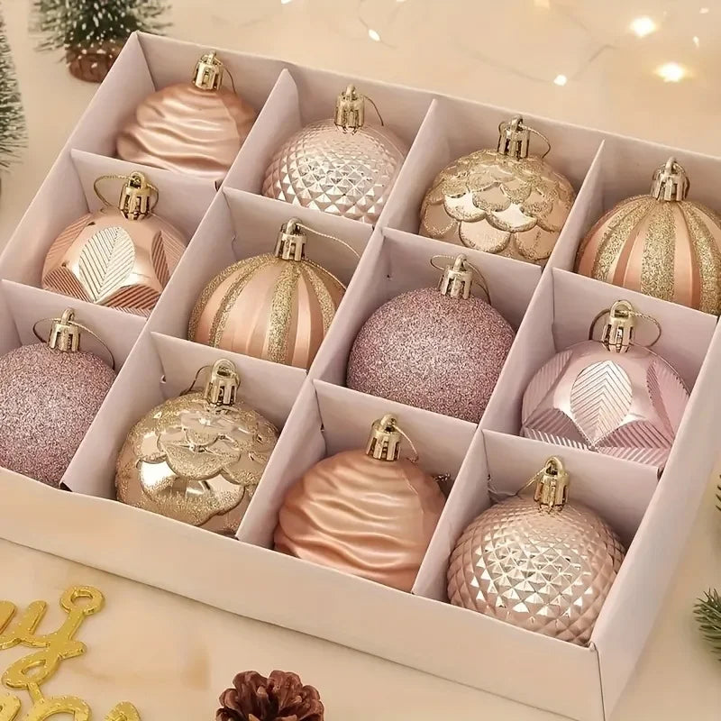 12 Pcs Christmas Ball Ornaments Set – Xmas Tree Décor Gift Christmas Ornament Set Richie's