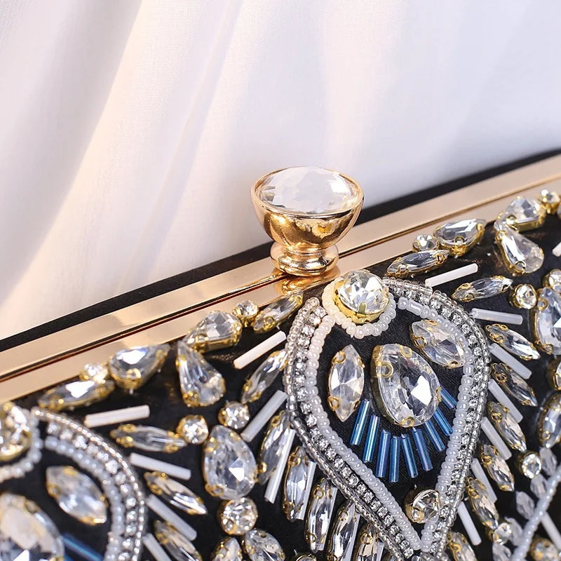 Women's Crystal Evening Clutch Bag – Luxury Bridal Purse Evening Clutch Bag Richie's