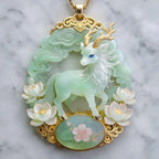 Nine-Tailed Fox Enamel Pendant Necklace | Chinese Mythology Enamel Pendant Necklace Richie's A12