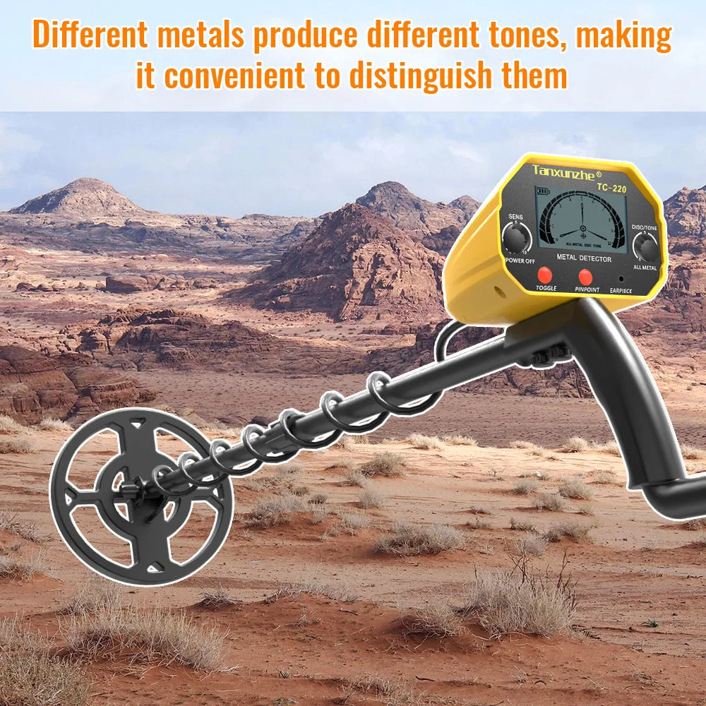 TC-220 Portable Metal Detector 5 Modes LCD Underground Gold Finder Metal Detector Richie's