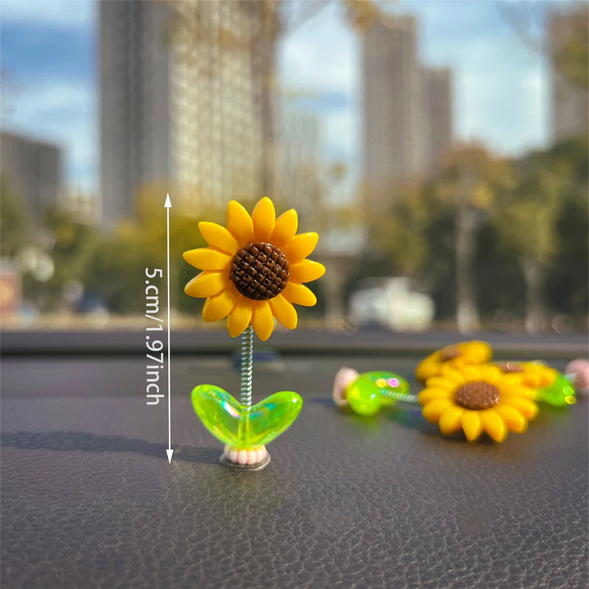 Sunflower Bobblehead Car Ornament – Spring Swing Decor 3/5pcs Car Interior Ornament Richie's