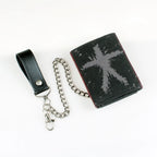 Printed Triple-Fold Chain Wallet with Card Holder & ID Window Chain Wallet Richie's