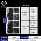 NBR Nitrile O-Ring Assortment Kit – Oil & Water Resistant Gaskets O-Ring Gasket Kit Richie's BNB120-Gasket