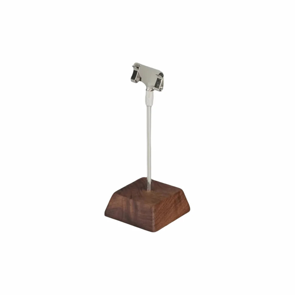 Wood Base Metal Table Sign Holder – Price Tag Display Stand Table Sign Holder Richie's Silver-12cm