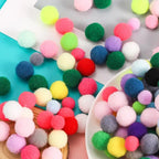50Pcs Multicolored Polyester Pom Pom Balls – DIY Craft Supplies DIY Craft Pom Poms Richie's