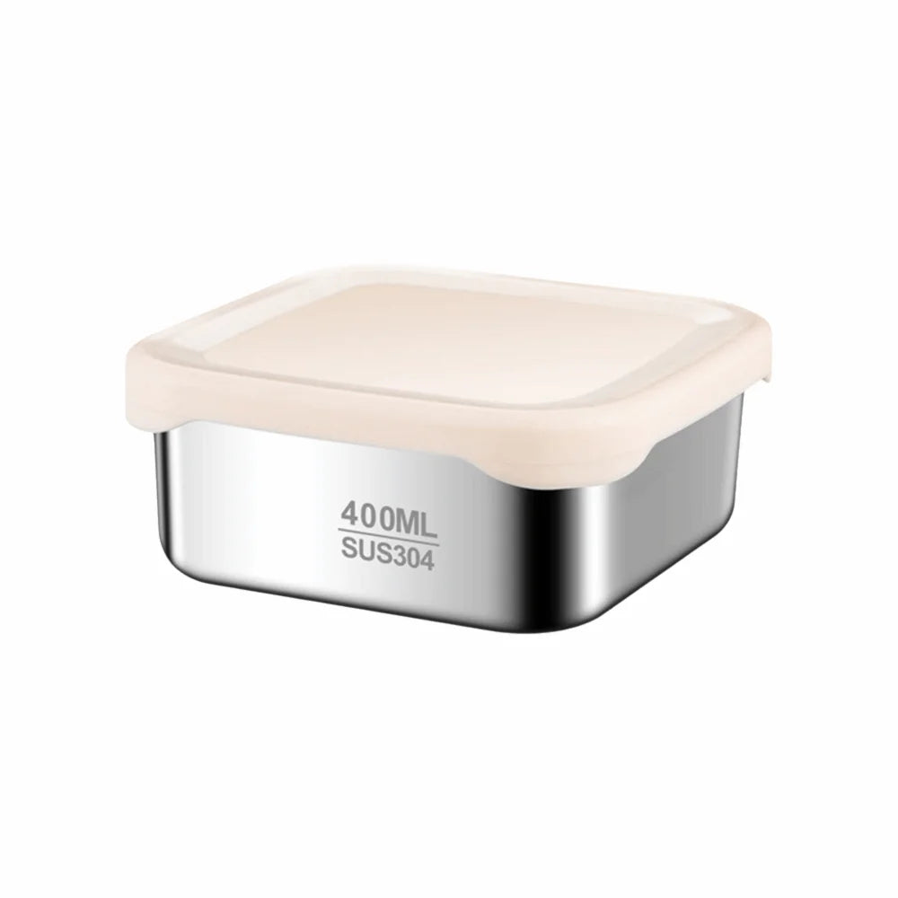 304 Stainless Steel Food Storage Container with Silicone Lid Food Storage Container Richie's Beige