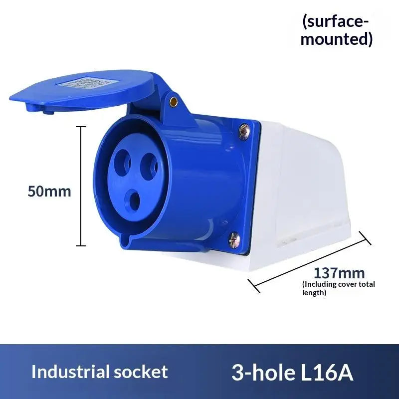 220V 16A IP44 Waterproof Industrial Plug & Socket Connector Industrial Power Connector Richie's A3