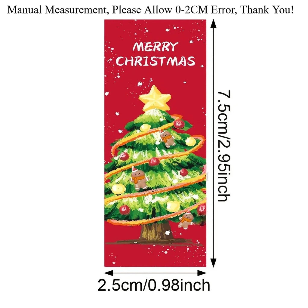 120 Pcs Christmas Doodle Sticker Roll – Festive Strip Labels Christmas Sticker Roll Richie's