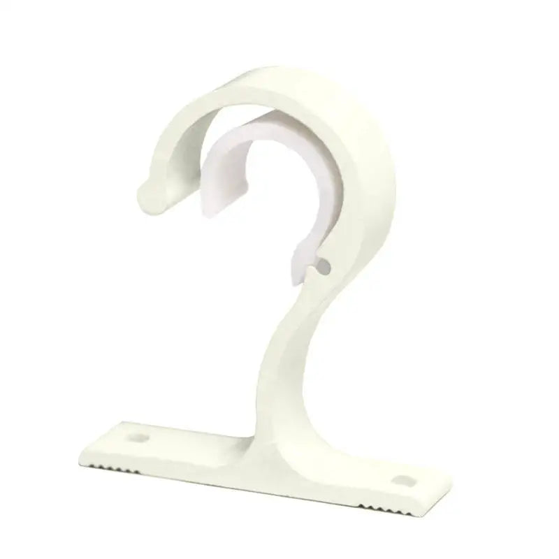 Curtain Rod Brackets & Wall Hook Clips – Aluminum Alloy Curtain Rod Brackets Richie's Ivory white 1PC