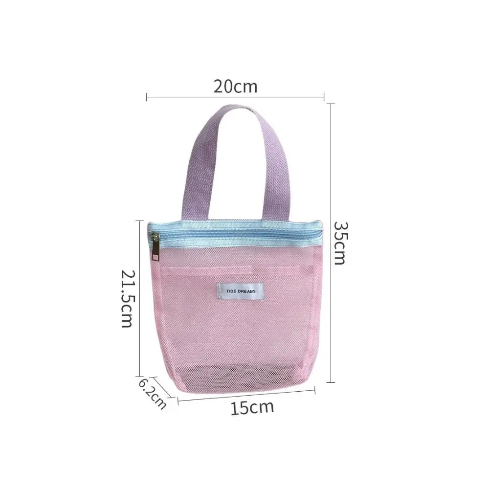 Portable Transparent Mesh Toiletry & Makeup Bag – 5 Colors Mesh Toiletry Bag Richie's