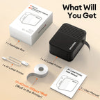 Memiva A1 Mini Bluetooth Thermal Label Printer – Inkless Thermal Label Printer Richie's Black Standard Set