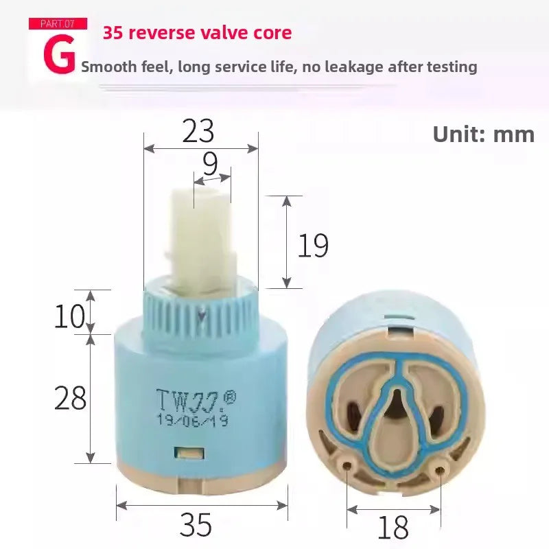 Ceramic Faucet Cartridge Hot & Cold Mixer Valve Core Repair Faucet Cartridge Richie's G 35 mm spool