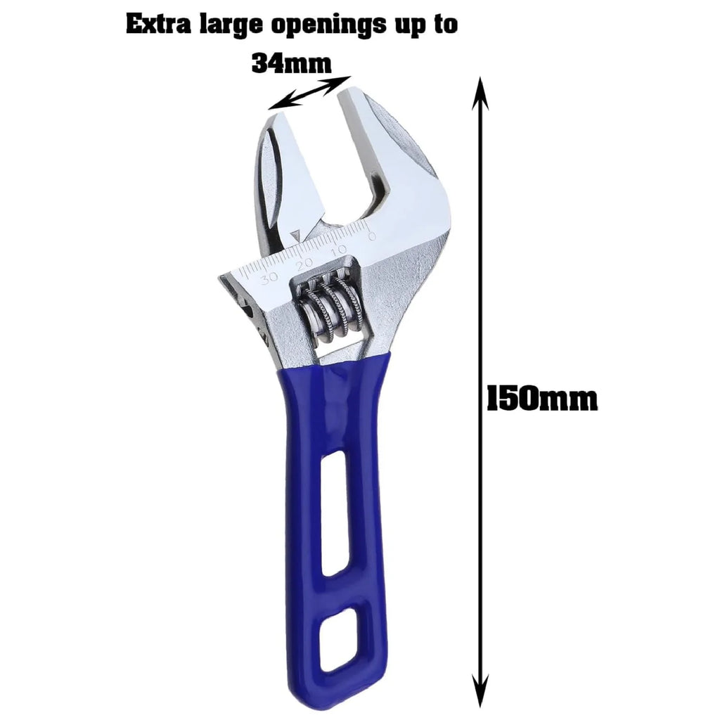 Stubby Adjustable Wrench 34mm Wide Opening 6 Inch Spanner Adjustable Wrench Richie's
