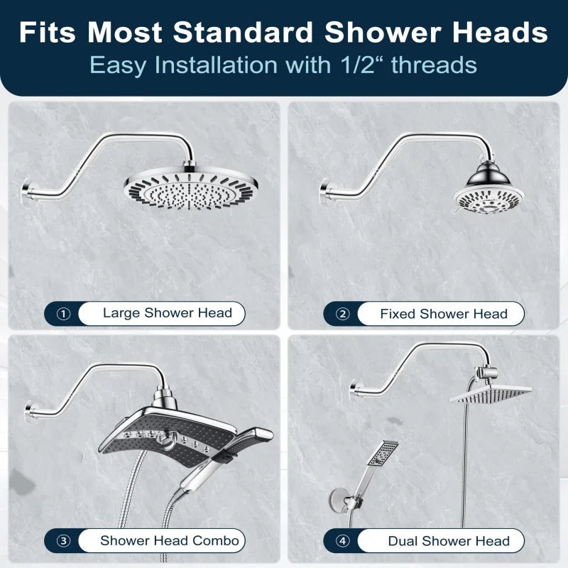 Stainless Steel Wall-Mount Shower Arm Extension | Richie's Shower Arm Extension Richie's