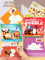 Children's 3D Pop-Up Sticker Book – Montessori Quiet Book Ages 3–6 Kids Activity Book Richie's