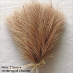 10pcs Faux Reed Grass Feather Stems – Artificial Home Décor Artificial Flower Stems Richie's brown 10pcs