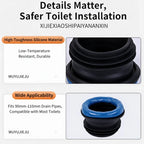 Universal Toilet Flange Sealing Ring – Rubber Anti-Leak Gasket Toilet Flange Gasket Richie's