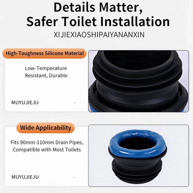 Universal Toilet Flange Sealing Ring – Rubber Anti-Leak Gasket Toilet Flange Gasket Richie's