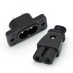 C8 Male Socket & C7 Female Plug Set | AC 250V 2.5A Figure-8 Power Connector Set Richie's 1 Pair