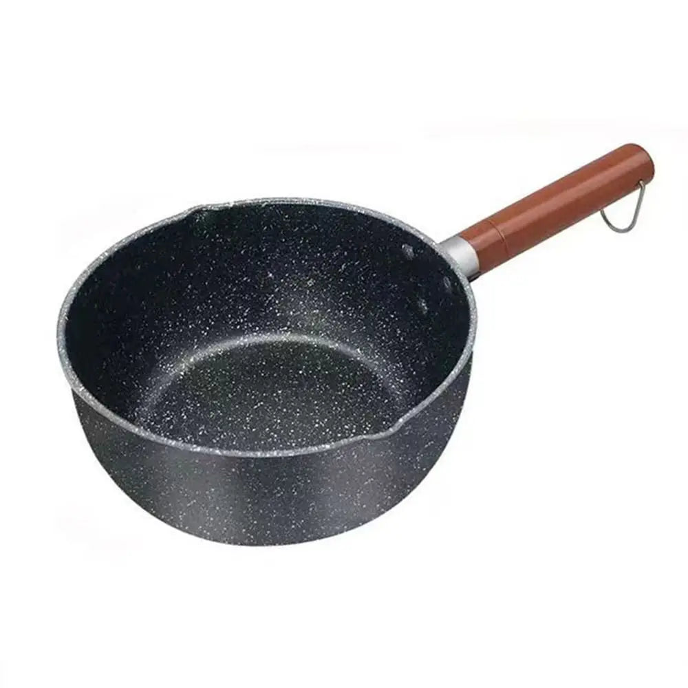 Non-Stick Iron Omelette Pan & Noodle Pot – Wooden Handle Non-Stick Cookware Richie's 16cm
