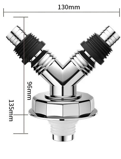 Universal Washing Machine Floor Drain Adapter & Pipe Connector Drain Pipe Adapter Richie's Y-tee