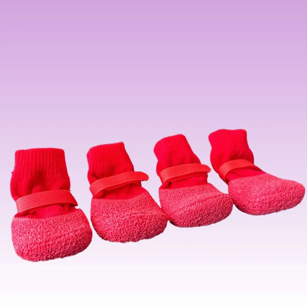 4-Pack Anti-Slip Waterproof Dog Shoes & Adjustable Pet Boots Dog Boots Richie's
