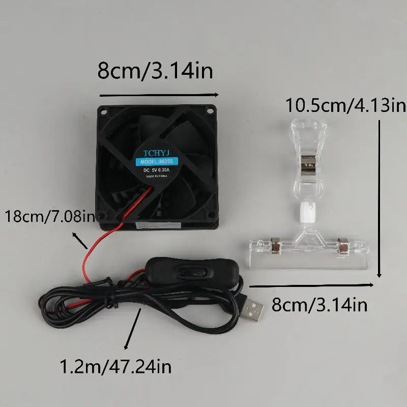 USB Aquarium Cooling Fan Adjustable Angle Variable Speed Fish Tank Aquarium Cooling Fan Richie's A1