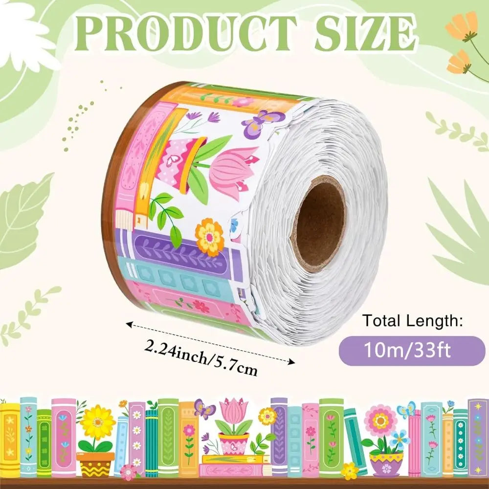 Floral Self-Adhesive Blackboard Border Sticker 10m Roll Wall Border Sticker Richie's