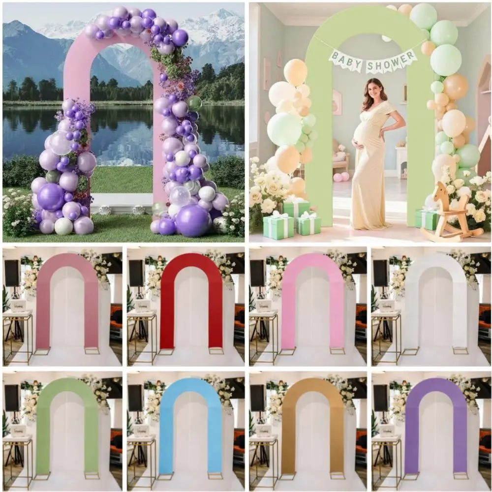 Stretchy U-Shaped Arch Backdrop Cover – Wedding Party Decor Arch Backdrop Cover Richie's