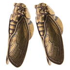 2Pcs Brass Cicada Figurines Vintage Insect Desktop Ornaments Decorative Figurine Richie's Default Title