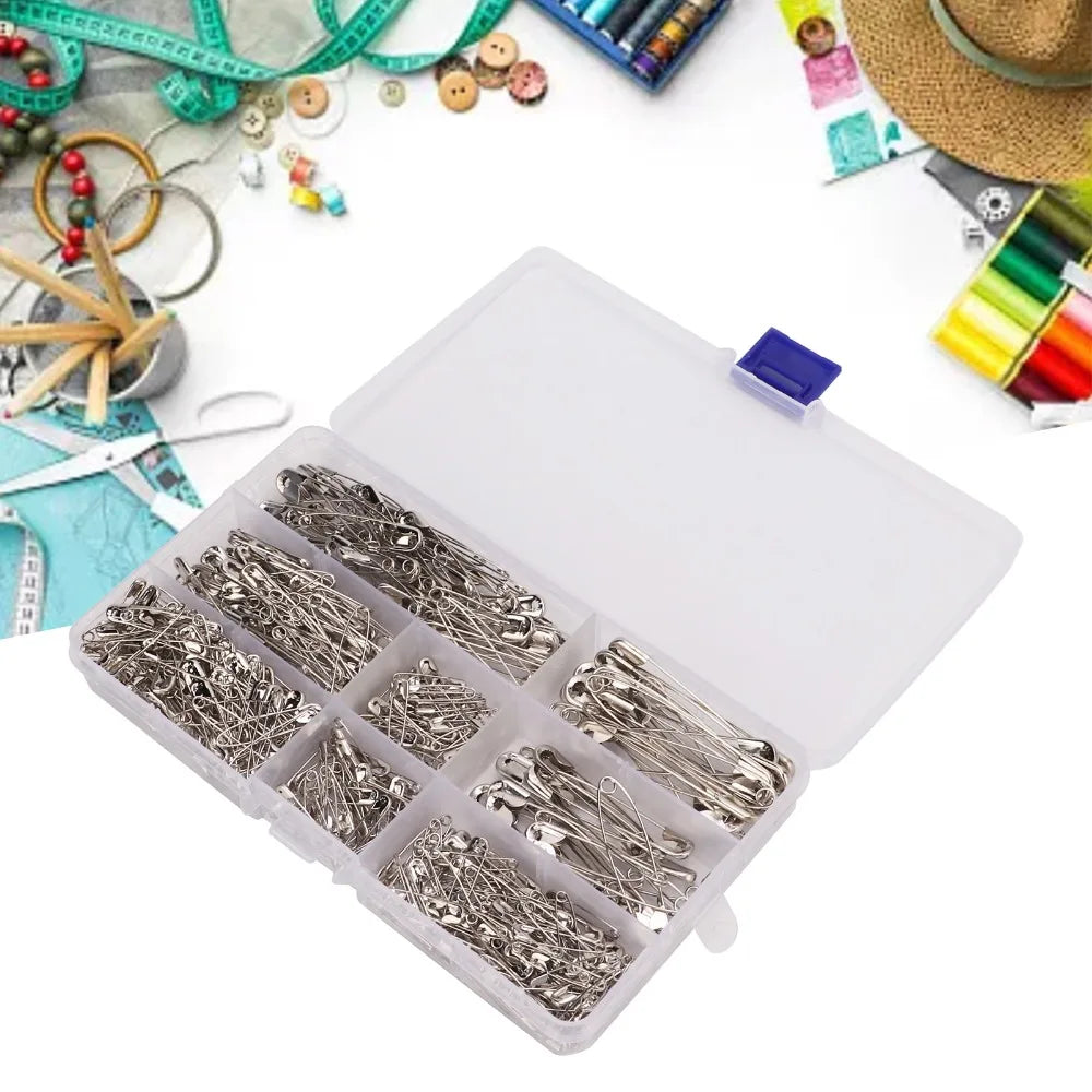 460pcs Bulk Safety Pins Set – 7 Sizes, Sturdy Iron, Reusable Safety Pins Set Richie's