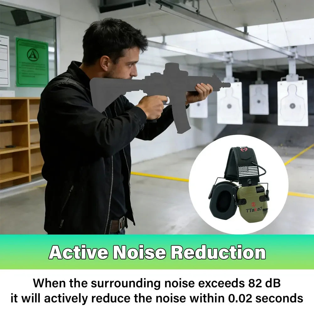 Tactical Electronic Shooting Earmuff 22NRR Foldable Headset Electronic Shooting Earmuff Richie's