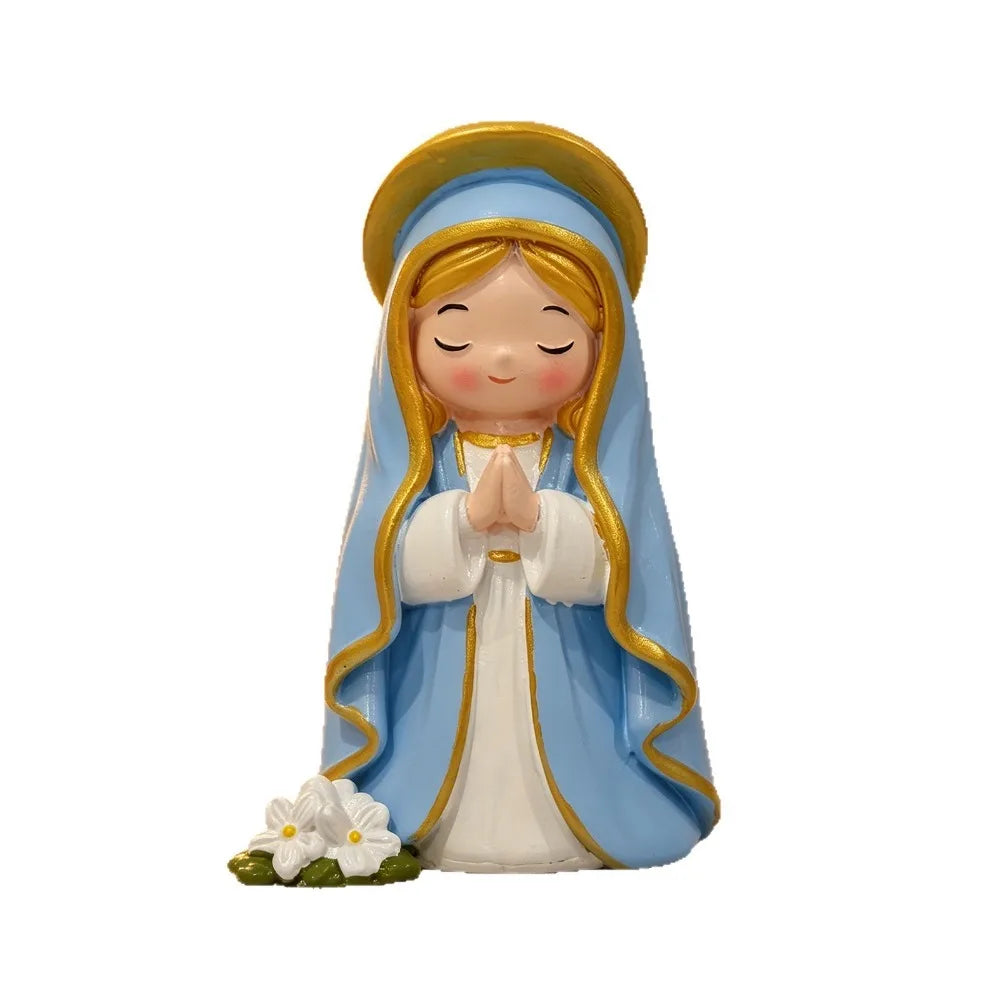Warm Color Resin Girl Statue Desktop Ornament Home Décor Decorative Figurine Richie's cute girls