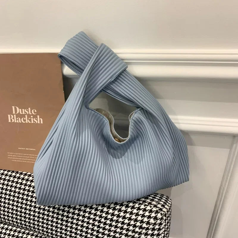 Large Capacity Women's Shoulder Bucket Bag | Korean Style Shoulder Bucket Bag Richie's Blue