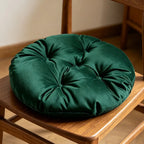 Round Silk Fabric Chair Cushion Non-Slip Tatami Seat Pad Chair Cushion Richie's Green