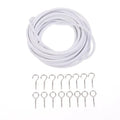 Curtain Spring Wire 2–6M with Hooks & Eyes | Easy Wall Hanging Curtain Wire Kit Richie's 6 Meters Set