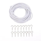 Curtain Spring Wire 2–6M with Hooks & Eyes | Easy Wall Hanging Curtain Wire Kit Richie's 6 Meters Set