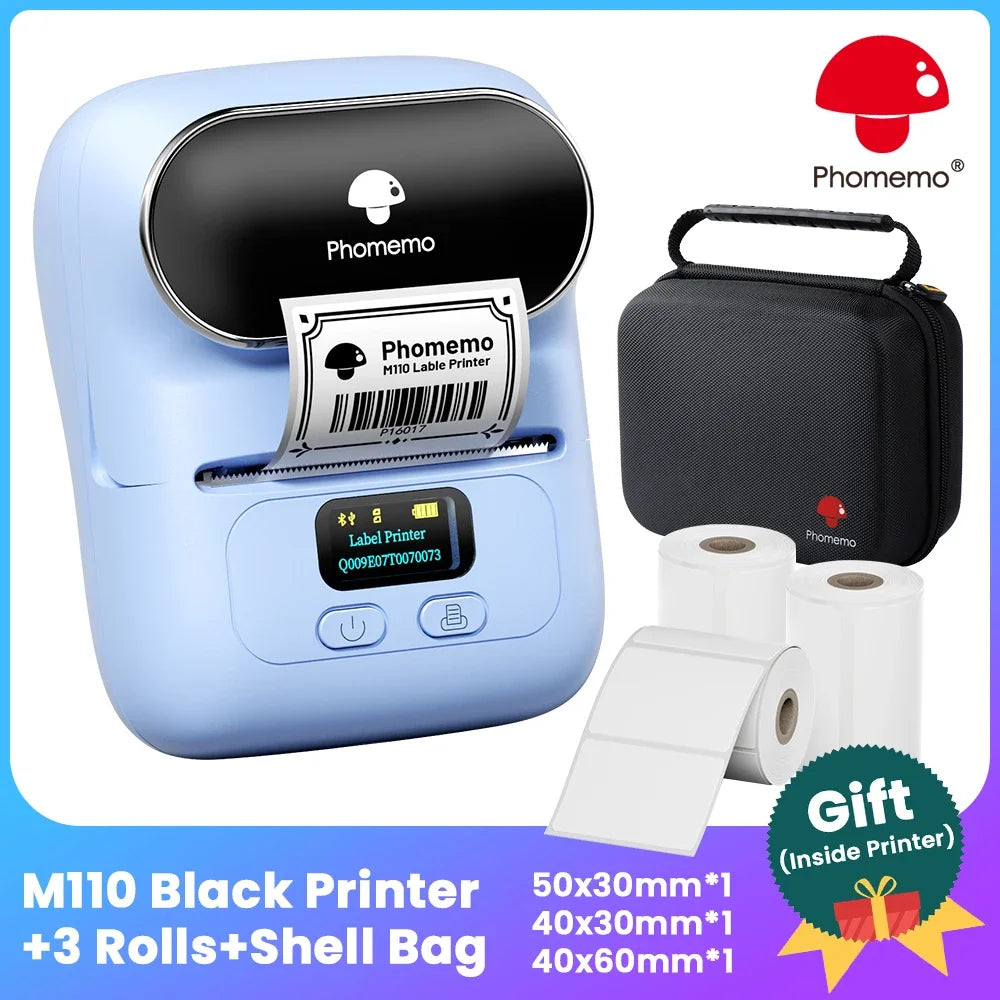 Phomemo M110 Bluetooth Thermal Label Maker | Portable Mini Printer Thermal Label Printer Richie's