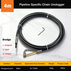 Flexible Chain Drain Pipe Dredger – Adjustable 1–4m Steel Drain Pipe Dredger Richie's 4 Meter