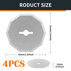 4-Pack Tungsten Rotary Blade for RC2600K RC2601 RC2602 Scissors Scissors Replacement Blade Richie's silver-4pcs