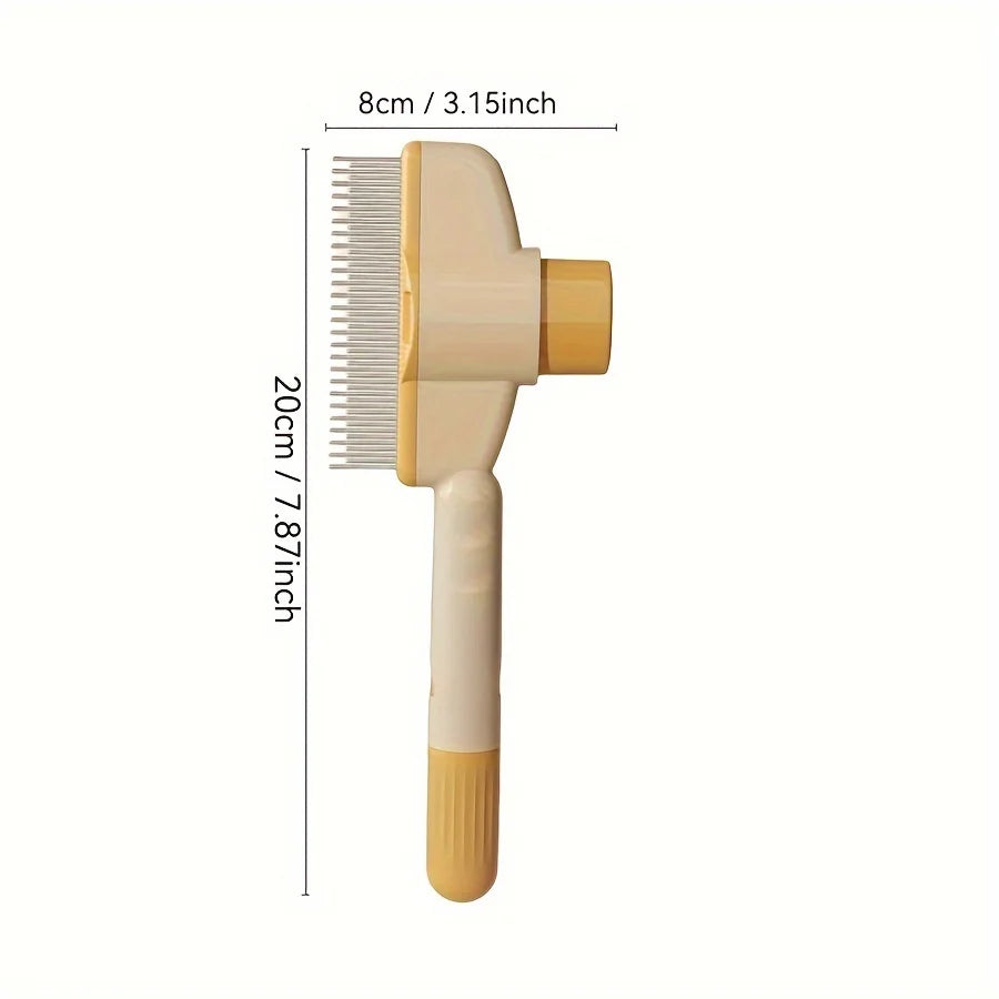 Self-Cleaning Cat Grooming Comb – Detangling Dense Teeth Brush Cat Grooming Comb Richie's YELLOW