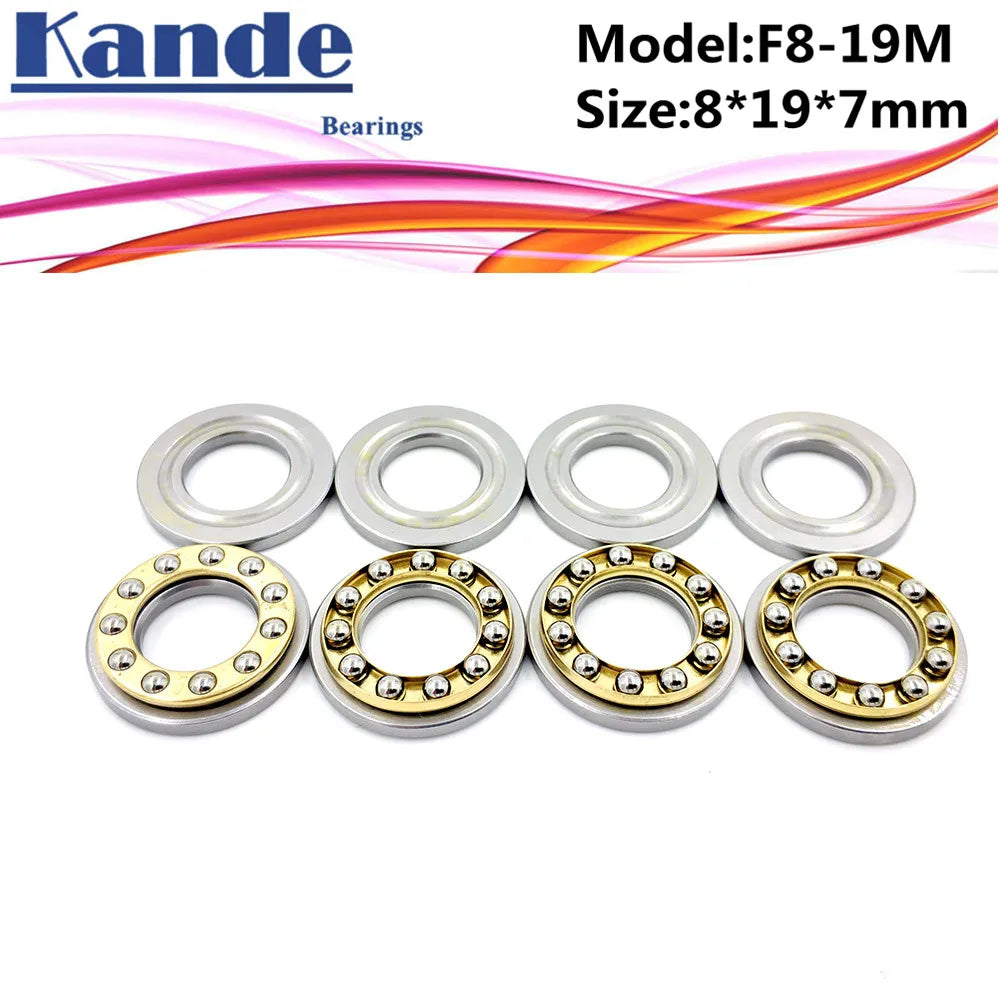 4pcs F8-19M Axial Ball Thrust Bearing 8x19x7mm Steel Axial Thrust Bearing Richie's