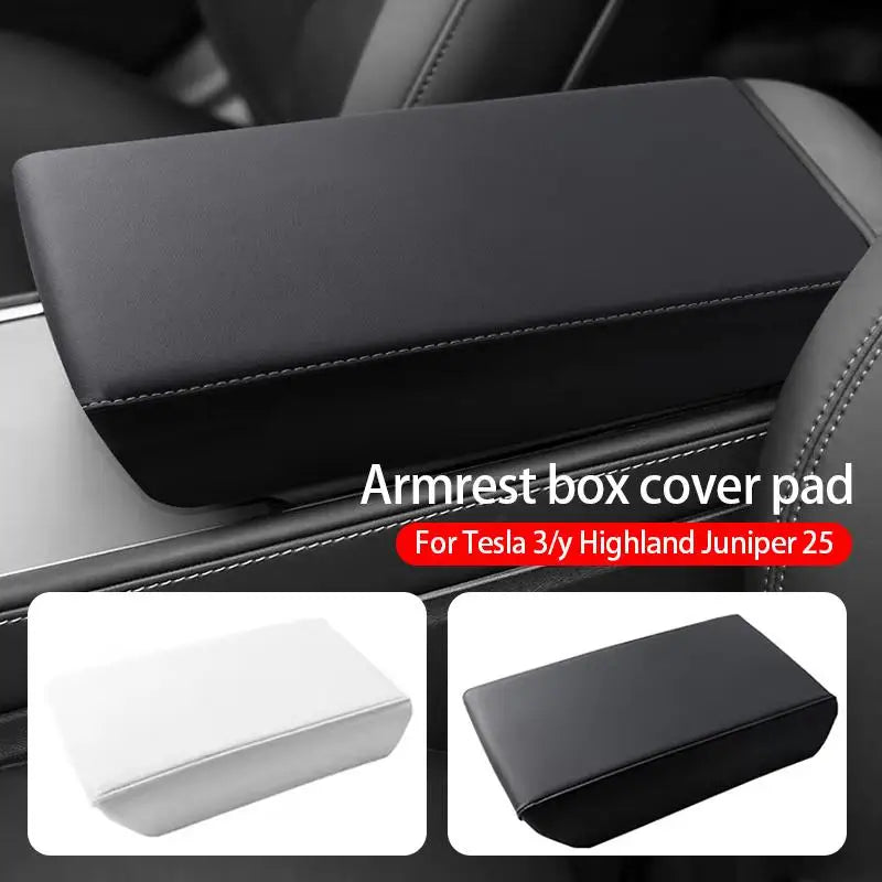 Tesla Model 3 & Y Armrest Cover – Soft Leather Console Pad Armrest Console Cover Richie's