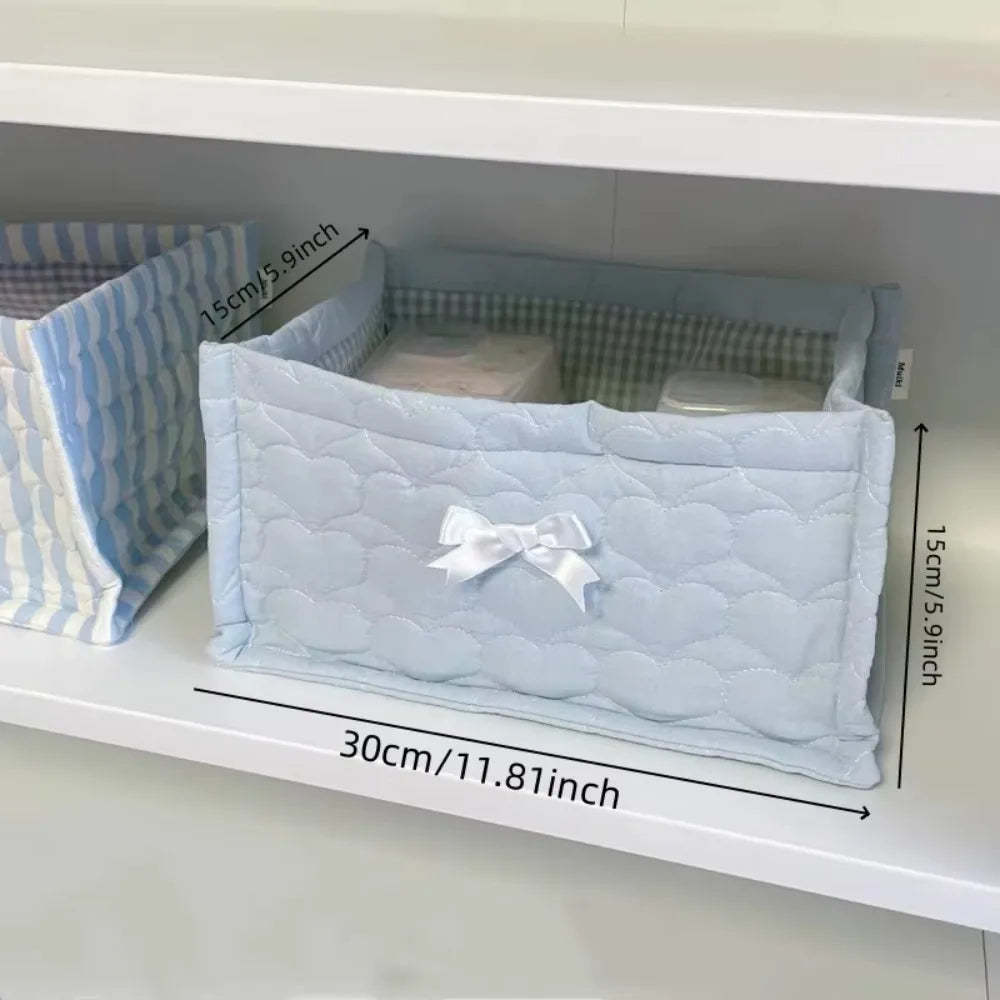 Square Wicker Cotton Storage Basket – Floral Stripe Organizer Storage Basket Richie's
