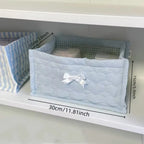 Square Wicker Cotton Storage Basket – Floral Stripe Organizer Storage Basket Richie's