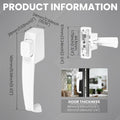 Push Button Storm Door Latch – Universal Reversible Kit Door Latch Kit Richie's White